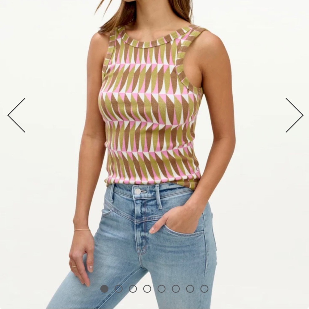 Mary Lawless Lee x Splendid Printed Scoop Back Rib Tank